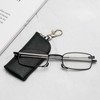 3 Pack Folding Reading Glasses with Keychain Compact Bags Women