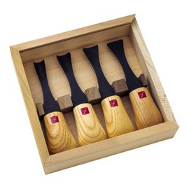 Flexcut 4-pc Super-Wide Format Palm Set, Includes #3 x7/8 inch, #6 x 13/16 inch, #8 x 11/16 inch and #9 x 9/16 inch. (FR704)