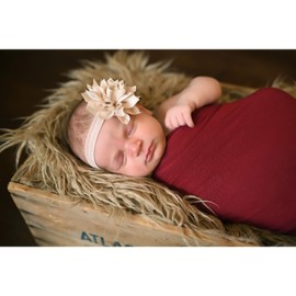 My Lello Baby Petal Flower Headbands Mixed Colors 2-Pack (Turquoise/Purple)