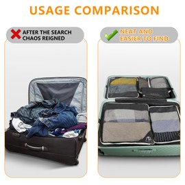 Packing Cubes for Suitcase 4 PCS, Travel Organiser Packing Bags Recycled, Luggage Organiser Waterproof Compression Suitcase, Essential Bag Travel Storage Bag Luggage Organiser Bags Travel Pouch