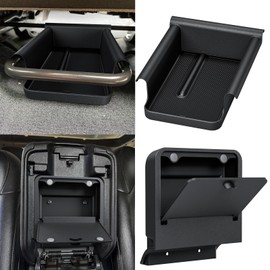 DIAMOOKY Front Under Seat Storage Organizer for Jeep Wrangler JL JLU 2018-2025 & Gladiator JT 2020 2021 2022 2023 2024 2025 Accessories Hidden Center Console Organizer, 2PCS (Not for Power Seat)