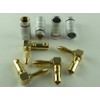 MG-M 24K Gold Plated Gold Solderless Plain L Shape Banana
