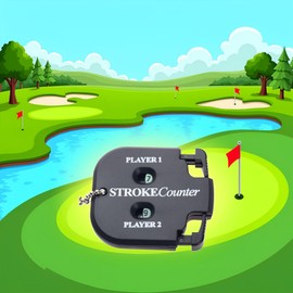 Golf Stroke Shot Putt Score Counter Golf Accessories, Two Digits Scoring Keeper with Key Chain One Touch Reset for Golf Game Scorekeeper Outdoor Activities Sport Golf Training