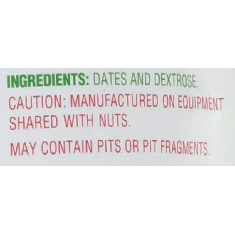 Dole California Dates 8 Ounce Fiber Rich Gluten Free Snack