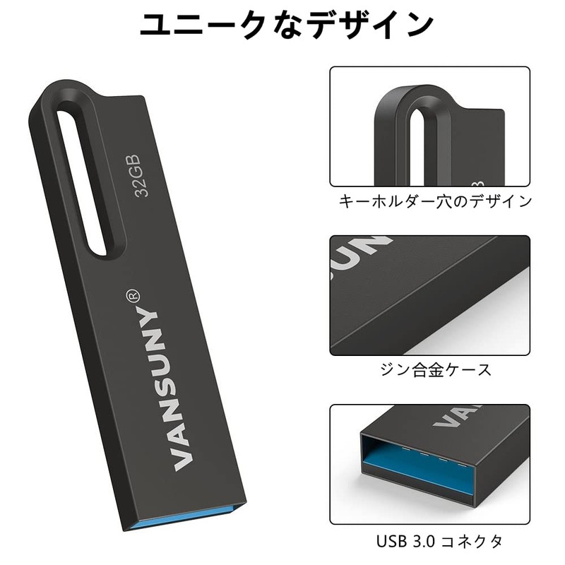 Vansuny USB Memory 128GB USB 3.2 Gen1 150MB/s Max Read