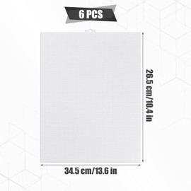 6pcs Plastic Mesh Canvas Sheets, 10 CT Clear Plastic Mesh Canvas Sheets for Embroidery Making, Cross Stitch Plastic Aida Mesh Screen for Crafts DIY Crochet Projects (13.1x10.2inch)