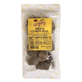 Enjoy Dried Lemon Peel - Sweet & Sour Snack | 5 oz Bag