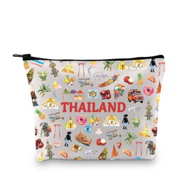 Thailand Gift Thai Flag Cosmetic Bag Thailand Native Gift Thailand Lover Gift Thailand Travel (Thailand)