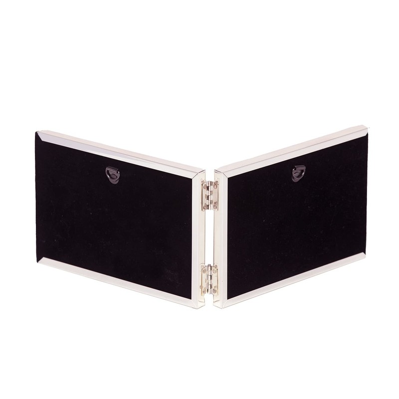 6 x 4-inch Silver Thin Edge DOUBLE LANDSCAPE Photo Frames