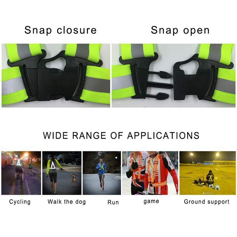 2Pack Reflective Vest, High Visibility Vest Straps Lightweight Reflector Safety