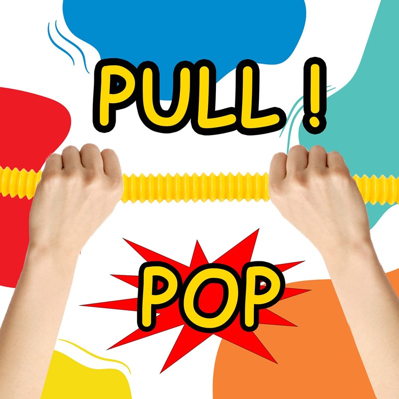 SULOLI 8pcs Pop Tubes Sensory Fidget Toys For Children or