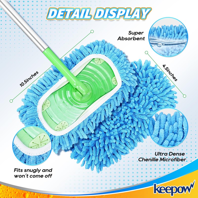 KEEPOW Dry Sweeping Cloths for Swiffer Sweeper Mop - Dry