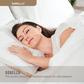 Sobel Westex: 2 Pack Hotel Sobella Bed Pillows for Sleeping | Side Sleeper Pillow | Hotel Quality, 300 TC, 100% Cotton Case | Hypoallergenic, Soft, Machine Washable (2 Pack, Queen)