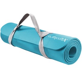 Glamexx24 Gymnastics Mat, Fitness Mat, Premium Yoga Mat, Non-Slip and Thick Extra Sizes, Includes Carry Strap, Exercise Poster, Skin-Friendly and Phthalate-Free, Ideal for Pilates, Gymnastics and Yoga
