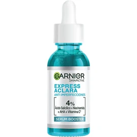 Garnier Express Aclara Sérum Anti Imperfecciones, con Concentrado de Vitamina C, Ácido Salicílico y Niacinamida para Piel Grasa y/o con Tendencia al Acné, 30 ml