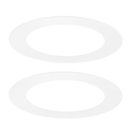 M METERXITY 2-Pack Goof Rings for 3 Inch Recessed Lights, 3" ID 4.3" OD Durable Steel Trim Ring Flush Mount White Can Light Trim Ring Cover for Ceiling Can Downlights