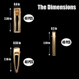 Metal Hair Clips, MOUGIGI 120 PCS Gold Hair Clips, Alligator Hair Clips For Women and Girls, DIY Resin Hair Clips, Epoxy Resin Barrettes, Resin Crafts.