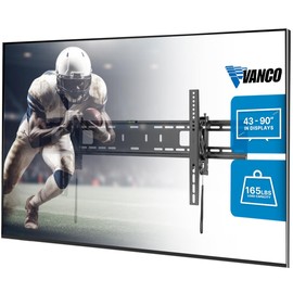Vanco Pull Out TV Wall Mount with Retractable TV Wall Mount Bracket for 43-90 Inch Displays - Low Profile, and VESA Compatible 800 x 400 or Less