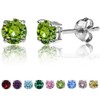 BQFIFE Small Stud Earrings for Women Sterling Silver 4mm Hypoallergenic
