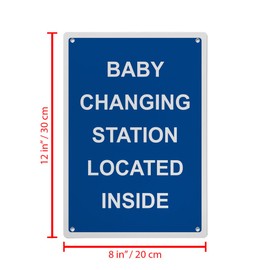 Baby Changing Station Located Inside Sign, 8.5 x 11 in" OSHA Compliant Room Name Sign, Weatherproof Plastic, UV resistant & Easy-to-Read Signage