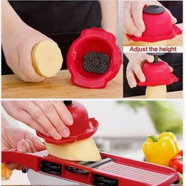 NTEK 6 in 1 Vegetable Chopper, Newest Design Onion Chopper, Mandoline Vegetable Slicer Multifunctional, Dicer Household Kitchen Manual Julienne Grater Cutter for Onion, Garlic, Carrot, Potato, Tomato