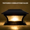 SIEDiNLAR Solar Post Lights Outdoor Glass LED Fence Cap Light
