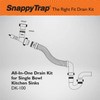 Snappy Trap Single Kitchen Sink Drain Kit, 1-1/2" with Flexible