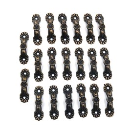 Namvo 20Pcs Practical Decorative Door Handles 37 * 10mm Antique Furniture Handles Jewelry Wooden Box Cabinet Knobs and Handles Kitchen Drawer Cupboard Pull Handles Grip