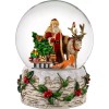 San Francisco Music Box 120MM Musical Santa w/ Reindeer Snow