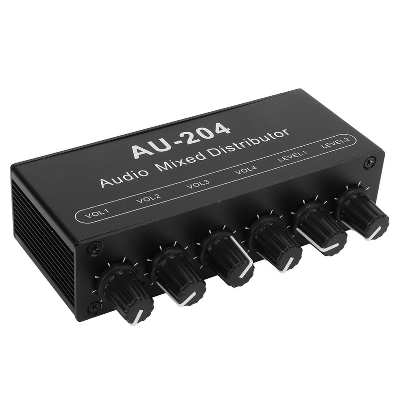 Stereo Audio Splitter Box Mini Preamplifier Headphone Amplifier 2 Way