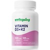 Wellsgoing Vitamin D3 + K2 Supplement, 5000 IU (125 mcg)