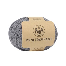 RYNJ JIASIYAHE Wool Yarn - Soft 4-ply(1.5mm) Worsted Yarn for Crocheting and Knitting - 1.76oz/50g Anti-Pilling Wool Yarn with 16 Colors, Home Necessity for DIY Crafts (Gray,1 Pack)