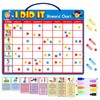 Magnetic Responsibility Chart with Markers & Star Magnets Durable Dry