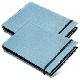 ABOOFAN 2Pcs Small Photo Album 6x4 Slip In Hold Totally 200 Photos Mini Flip Photo Albums Portable Memory Book with Linen Cover for Baby Wedding Holiday Family Birthday Travel