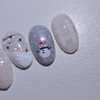 Snow Village Handmade Nail Tips - Almond Short / 스노우