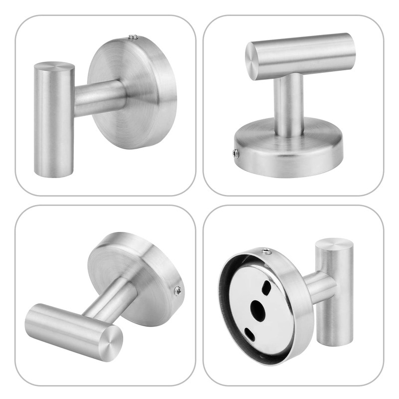 Ravinte Towel Hooks 2 Pack - Brushed Nickel Bathroom Wall