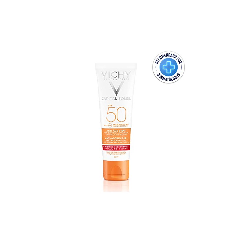 Vichy Protector Solar Facial Anti Edad Toque Seco Fps50 Capital