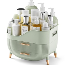 Pajiriona Makeup Organizer with Drawers,Skincare Organizer for Vanity,Storage Box with Handle,Large Cosmetic Display case for Dresser, Bathroom Countertop