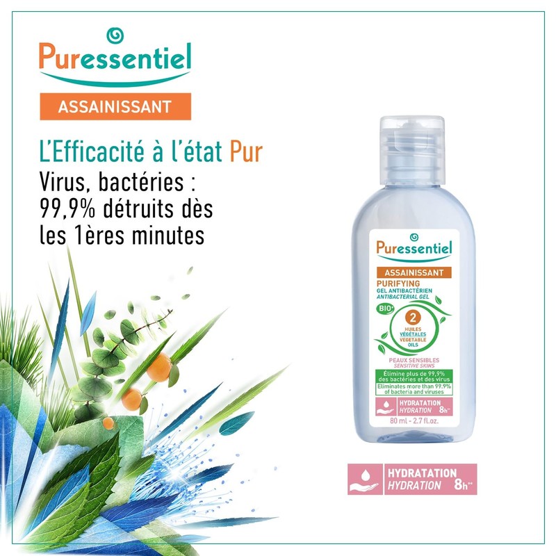 Puressentiel - Cleansing - Antibacterial Gel Sensitive Skin with 3