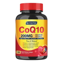 Coq10 200mg Con 120 Softgels Salud Corazon Hecho En Usa