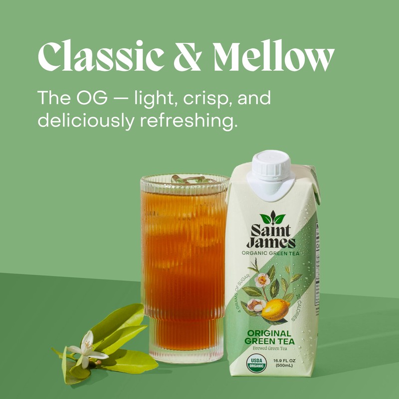 Saint James Iced Tea | Original Organic Green Tea |