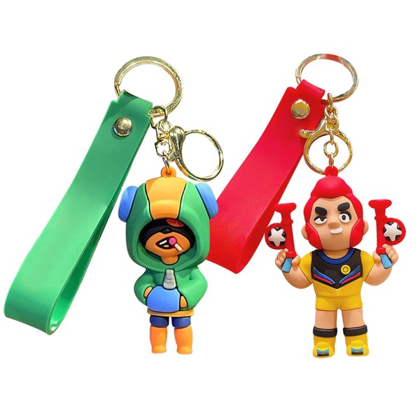JUNERUN Key Ring, Cute Anime Key Ring, Children, Keychain Set,