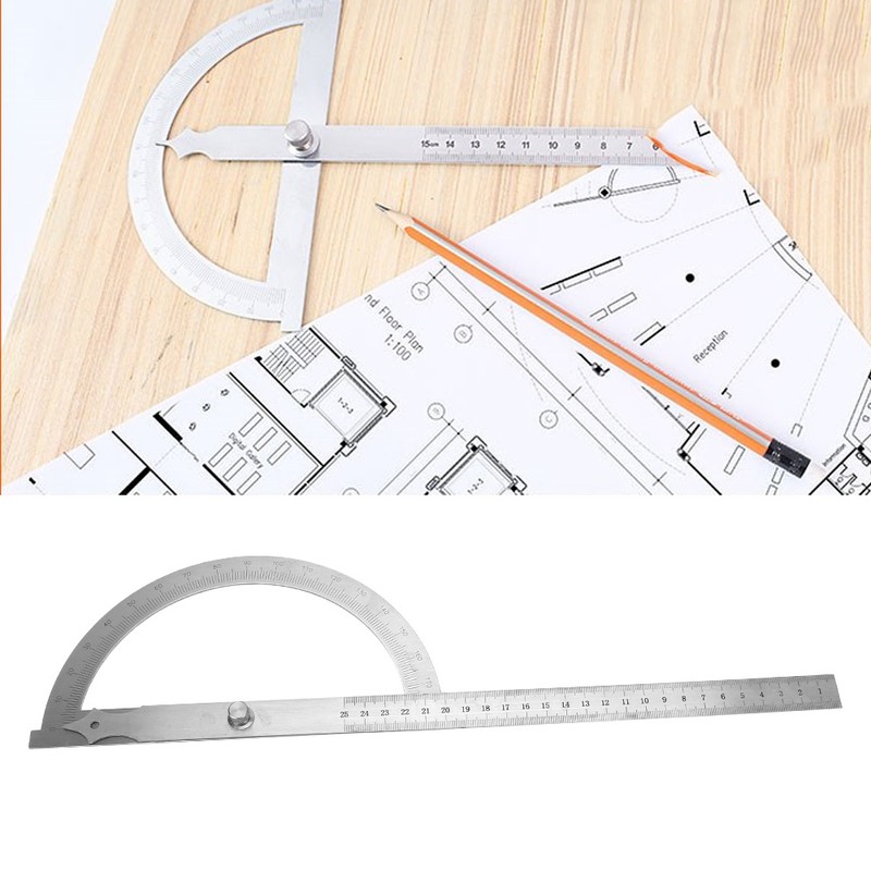 200*300mm Stainless Steel Angle Finder 0-180 Degree Protractor Rotary Angle
