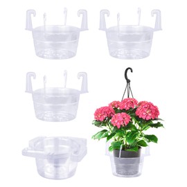 KOROI 10 Piece of 6 Inch Plastic Plant Hanging Drip Pans,Pot Saucer Plant Water Catcher Drip Tray for Hanging Basket Indoor & Outdoor Use