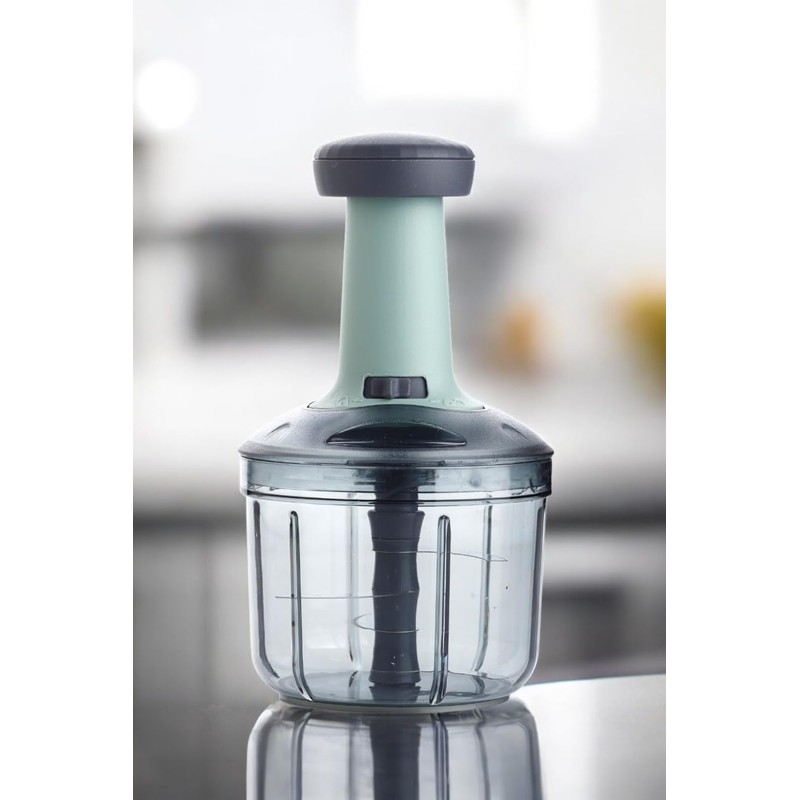 Manual Hand Press Push Chopper 1000 ML with 6 Blades
