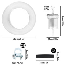 BOROCO Fuel Standpipe Set, Car Diesel Auxiliary Heater Hose, Replacement Fuel Pipe, Fuel Line, Line Filter, Hose Clips Kit, Petrol Hose Kit for Eberspacher Webasto Heating Systems