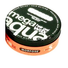 Morfose Mega Aqua Hair Gel Wax - Shine Look, Edge Control,Ultra Hold for Men & Women, Developed by Barbers - Hair Gel, Hair Wax, Hair Powder, Pomade & Clay for Styling (150 ml, Mega Aqua)