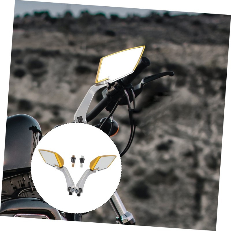 iplusmile 1pair Motorcycle Rearview Mirrors Handlebar for Safe Riding Compatible