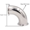 DERNORD 2" Tube OD Sanitary Ferrule Elbow 90 Degree Pipe