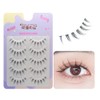 K-07 Natural False Eyelashes, Natural, 5 Pairs Popular, Transparent Axis,